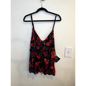 Ava & Viv Floral Babydoll Cami Tank XXL Boho Flowy Empire Waist Summer Plus Size